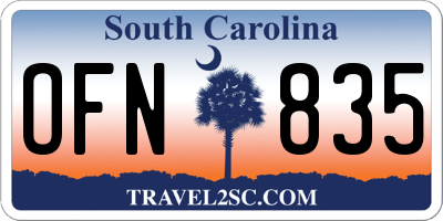 SC license plate OFN835