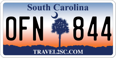SC license plate OFN844