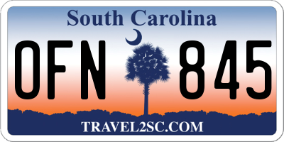 SC license plate OFN845