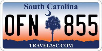SC license plate OFN855