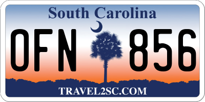 SC license plate OFN856