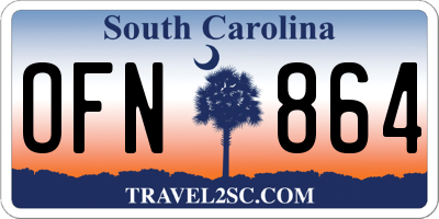 SC license plate OFN864