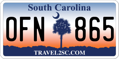 SC license plate OFN865
