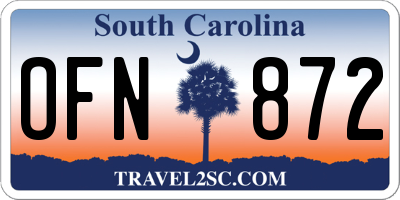 SC license plate OFN872