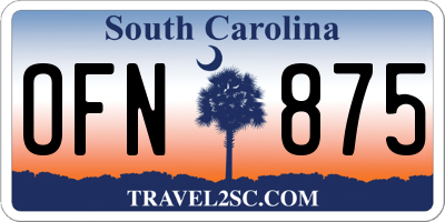SC license plate OFN875