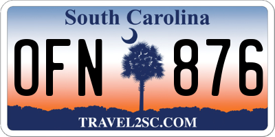 SC license plate OFN876