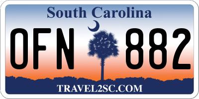 SC license plate OFN882