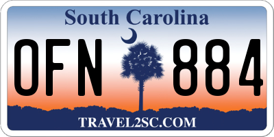 SC license plate OFN884