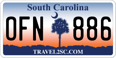 SC license plate OFN886