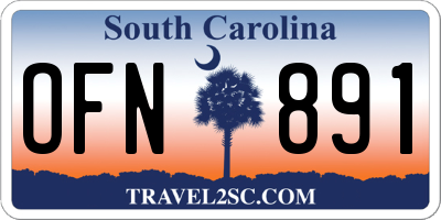 SC license plate OFN891