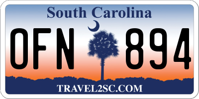 SC license plate OFN894