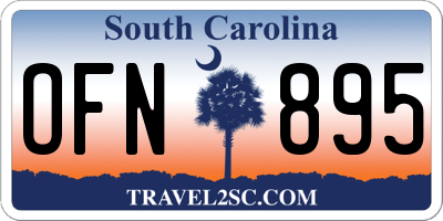 SC license plate OFN895
