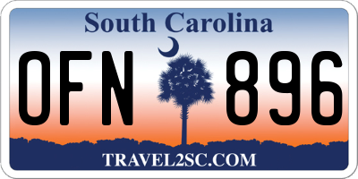 SC license plate OFN896