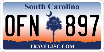 SC license plate OFN897