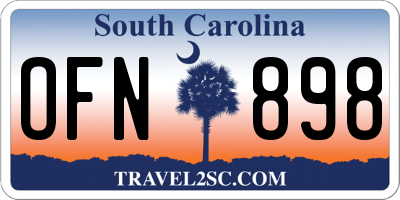 SC license plate OFN898
