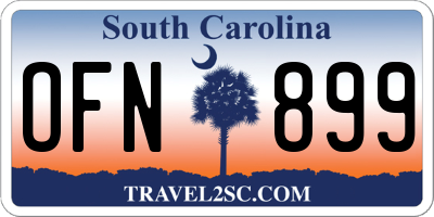 SC license plate OFN899