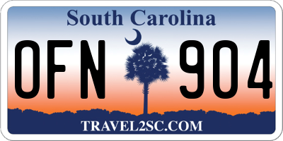 SC license plate OFN904