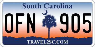 SC license plate OFN905