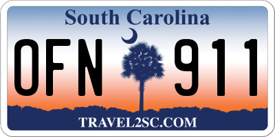 SC license plate OFN911