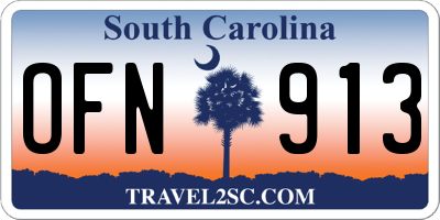SC license plate OFN913