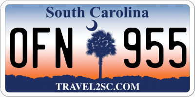 SC license plate OFN955