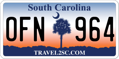 SC license plate OFN964