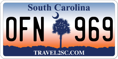 SC license plate OFN969