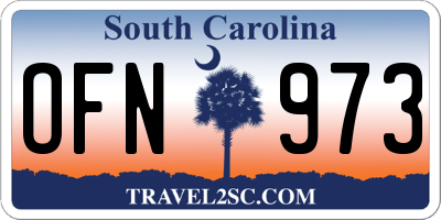 SC license plate OFN973