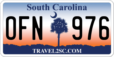 SC license plate OFN976