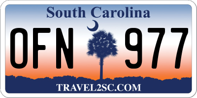 SC license plate OFN977