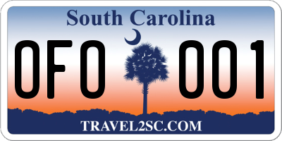 SC license plate OFO001