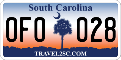 SC license plate OFO028