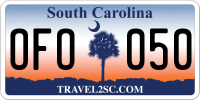 SC license plate OFO050