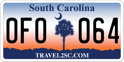 SC license plate OFO064