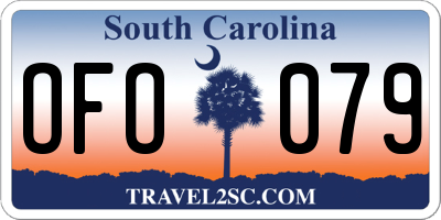 SC license plate OFO079
