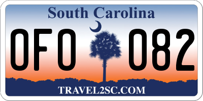 SC license plate OFO082