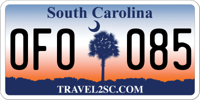 SC license plate OFO085