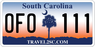 SC license plate OFO111