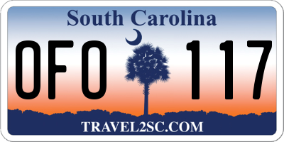 SC license plate OFO117