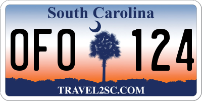 SC license plate OFO124