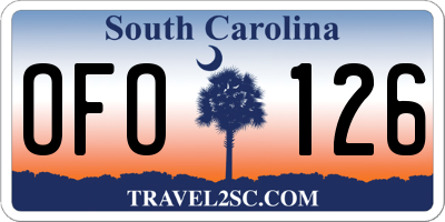 SC license plate OFO126