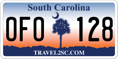 SC license plate OFO128