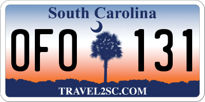 SC license plate OFO131