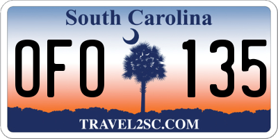 SC license plate OFO135