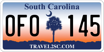 SC license plate OFO145