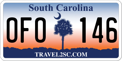 SC license plate OFO146