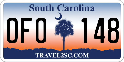 SC license plate OFO148