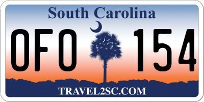 SC license plate OFO154