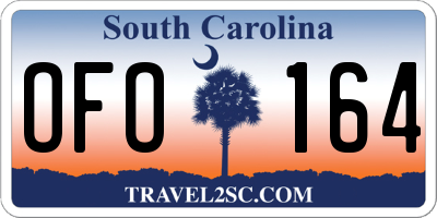 SC license plate OFO164