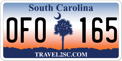 SC license plate OFO165